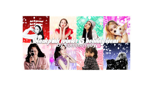 blackpink winter/holiday icons pack #2 by comfortnjoyas requested (by @hyununix​), here’s a new vers