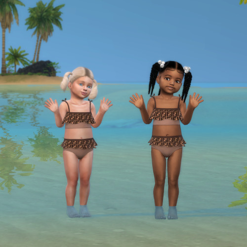 Toddlers Designer Tankini• 8 Swatches - *Island Living needed*.DOWNLOADPatreon early access // 