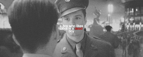 direwolff:  “a boy who likes boys is a dead boy, unless                                            he keeps his mouth shut, which is what you                              didn’t