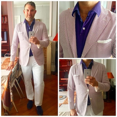 dirnelli - #hartwood #seersucker unstructured blazer + #brioni...