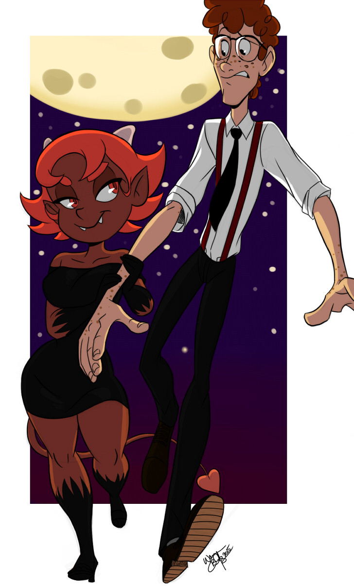 aeolus06:  One hell of a dateFan art of Redblooper/Goopbloop’s Cherrie about to