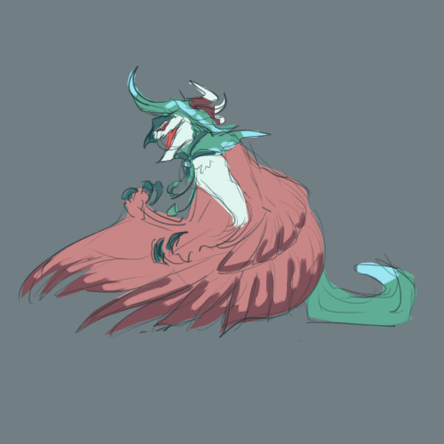 messing with some pokesona ideas, one being an older decidueye I’ve had for a few years and a newer,