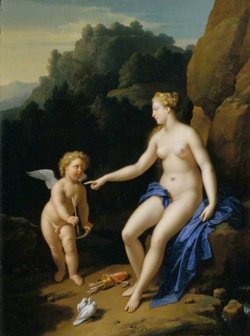 centuriespast:Venus and Cupidby Adriaen van der WerffDate painted: 1716Oil on oak panel, 45.1 x 33.4