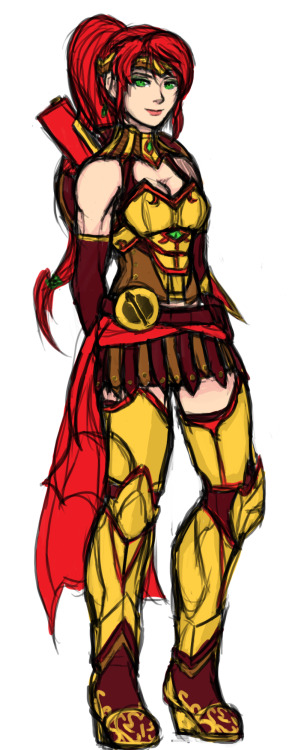 razenix:  Pyrrha Nikos sketch. blargh.