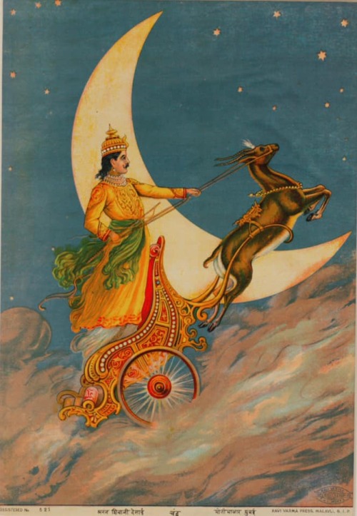 Chandra the Moon, by Ravi Varma Press