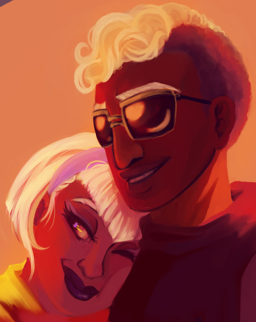 aboutasartisticasfrenchtoast:A Rose and Dave pic I’ve been fiddling with for CENTURIES. Finally fini