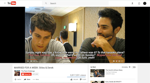 omghoechlinplease:   youtuber au + married for a week au: sterek edition  (**2nd pic in 1st row