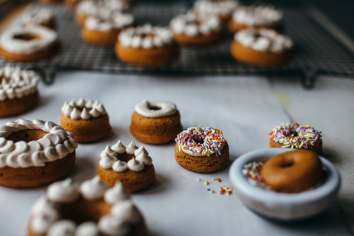 Porn photo sweetoothgirl:  pumpkin donuts with spiced