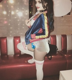diaperedxtreme:  WWEs Paige as Harley Quinm