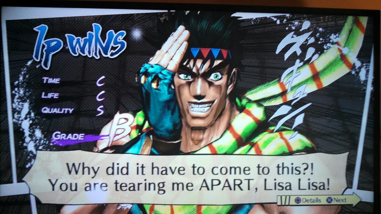 demigirlmaki:  SO I WAS PLAYING JOSEPH VS. LISA LISA IN THE JOJO’S FIGHTING GAME