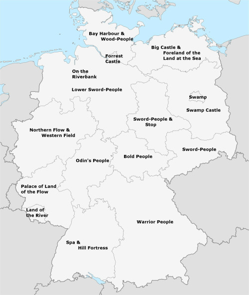 thethornofcamorr:farbenfrei:mapsontheweb:Germany’s federal states with their literal meaningsborn in