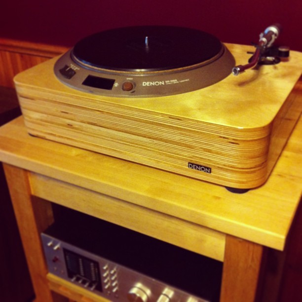 damnyak:  New plinth all finished. Love it. Almost 40lbs. #audiophile #hifi #denon
