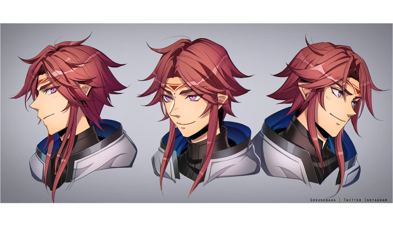 gokunobaka:  Old OC redesign :’D His hair was HEEEELLLLLL!!! D: 