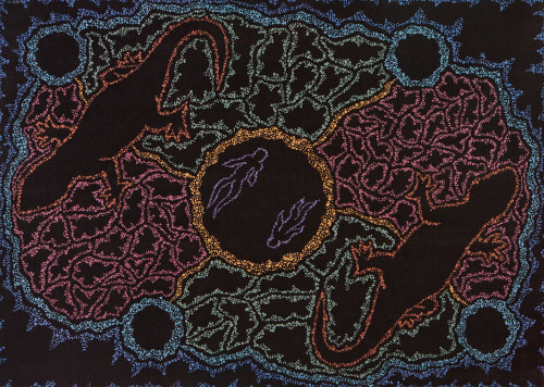 jareckiworld:Jaye Richardson (Gunaikurnai people) — The Way of Life  (acrylic on canvas, 2019)