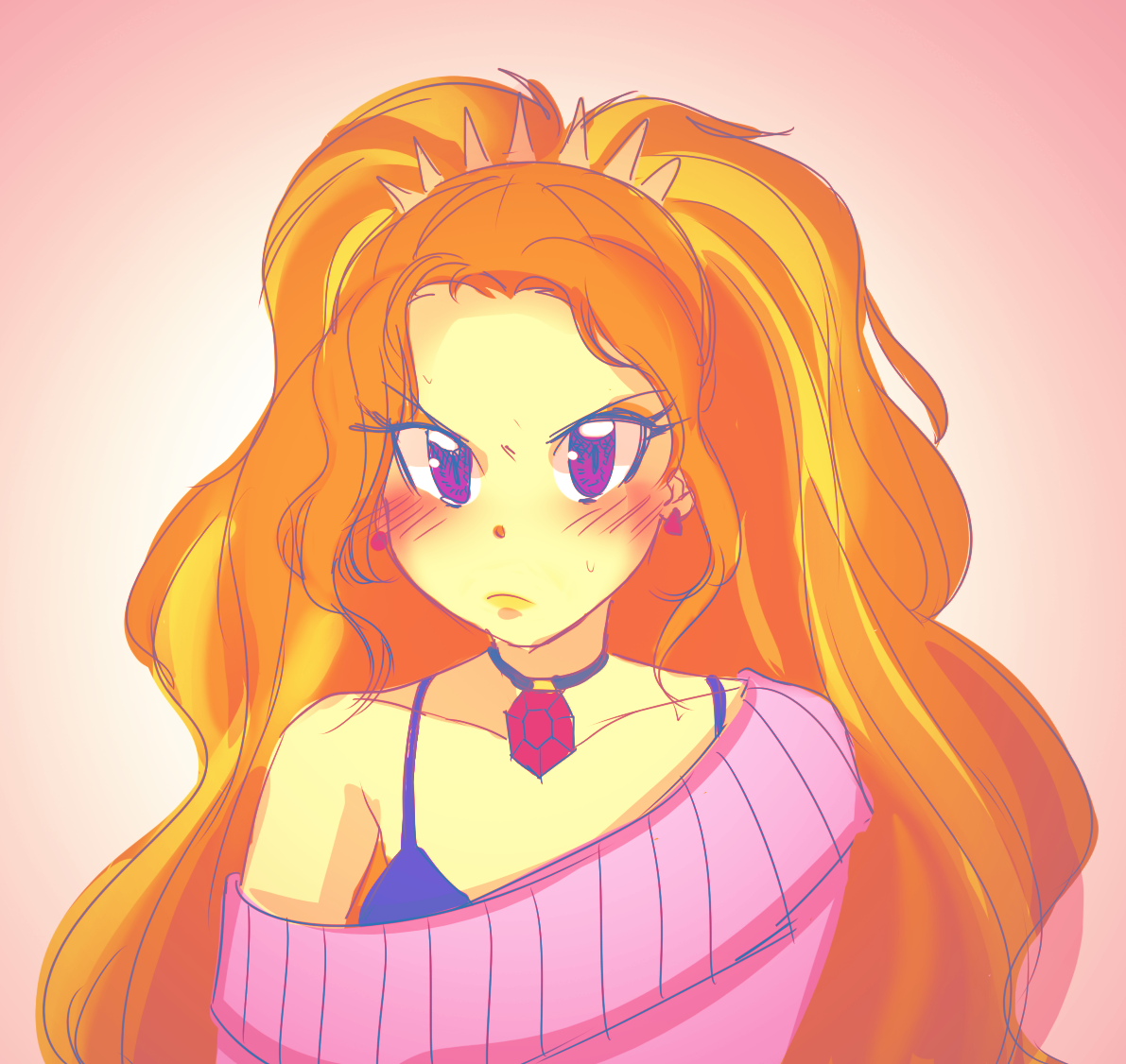 rileyav:  quick sketch before bed nvn   O oO &lt;3