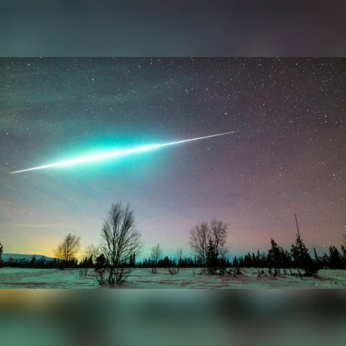 Fireball in the Arctic #nasa #apod #fireballmeteor #fireball #meteor #aurora #atmosphere #geminid #meteorshower #arcticcircle #lovozerolake #murmansk #russia #solarsystem #space #science #astronomy