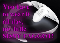 sissy-maker:  sissyreaper:  I’m sorry but it’s too small … Do they make one with a longer cock ?  Boy to Girl Change with the Sissy-Maker 