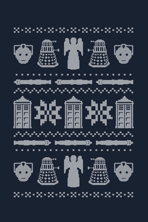Because Doctor Who ugly Christmas sweater iPhone wallpapers are awesome.
