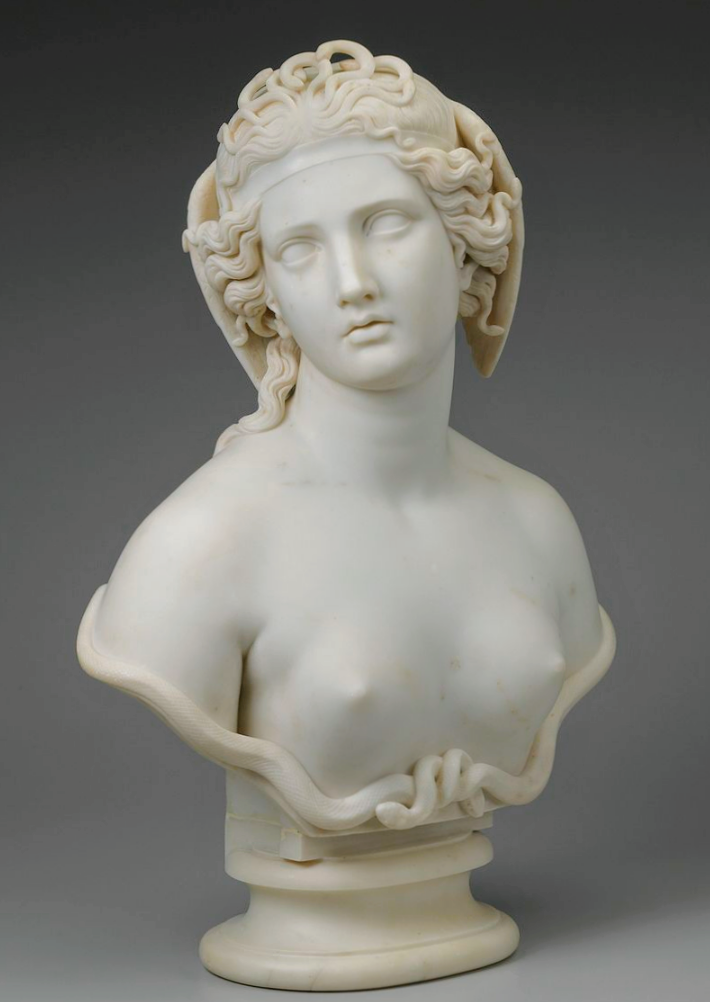 life-imitates-art-far-more:  Harriet Hosmer (1830-1908) “Medusa” (c. 1854) Marble