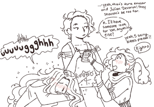 Umbra and Tanya have a drinking contest. Tanya wins bc Umbra cant hold his liquor well lola comic i 