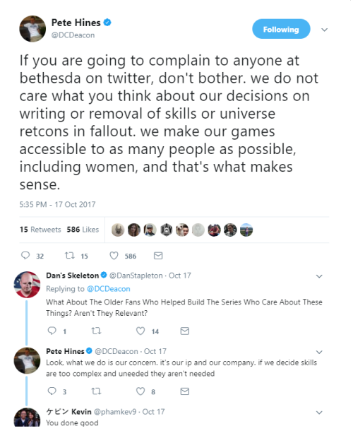 thechopmaster:so bethesda vice president pete hines is an idiot