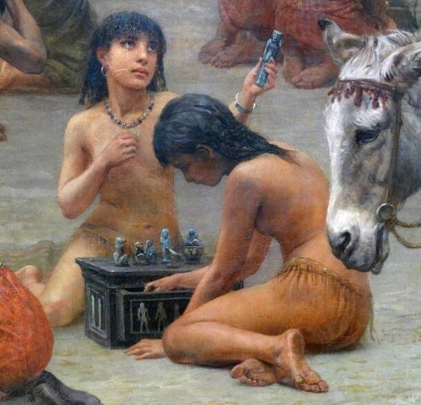 grandegyptianmuseum:  The Flight into Egypt, 1883Joseph, Mary and Jesus enter Egypt