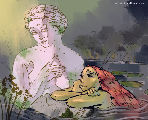 sabertoothwalrus:I saw this post and spontaneously had the idea of a pond nymph falling in love with