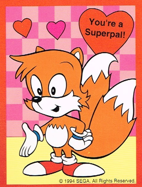 caterpie:Retro Sonic the Hedgehog Valentine’s cards (1994)