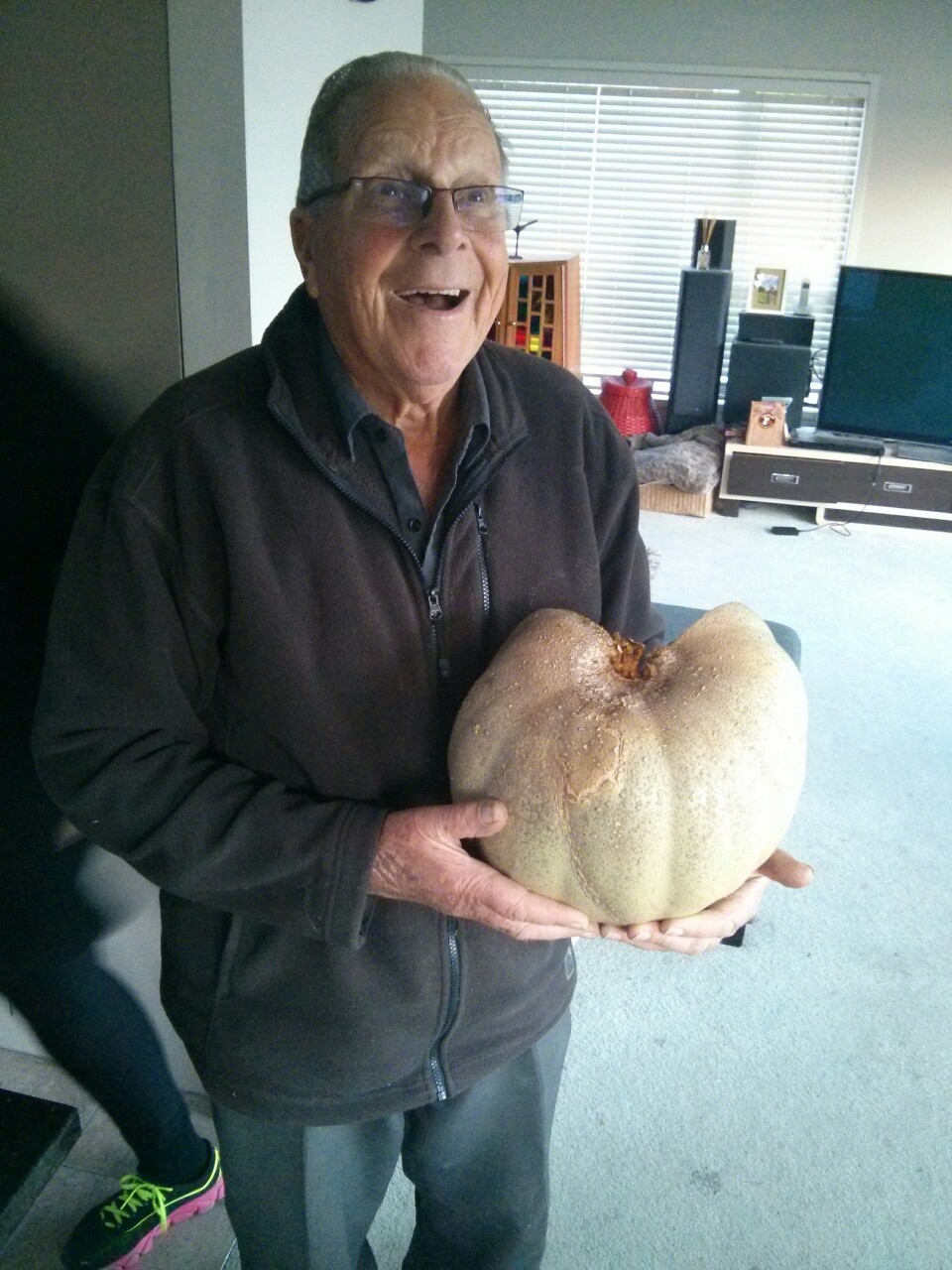 meladoodle:  GRANDPADOODLE ADVENTURES CONTINUED: my grandpa grew this big pumpkin