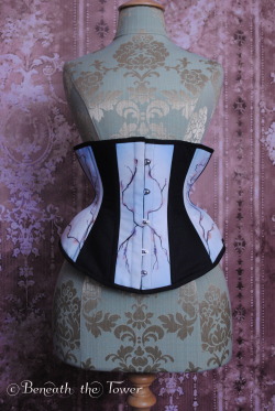 beneaththetower:  My hand painted watercolour corset.  :)