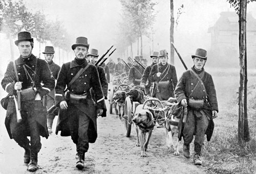 greatwar-1914:greatwar-1914:Belgian Carabiniers March to the Front, August 1914 From the archives: B