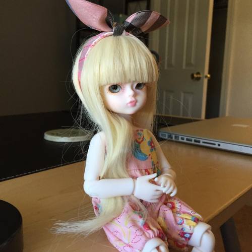 All put together I think she looks pretty cute #bjd #sweetndoll #bjdfaceup