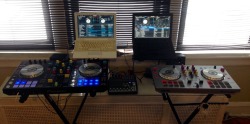 #duelingDJ setup is a go. #pioneer #serato #apple