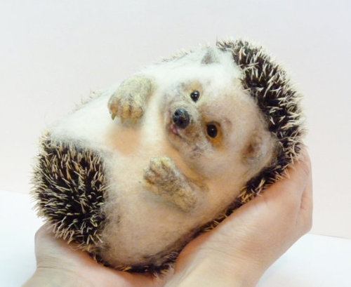 lesstalkmoreillustration: Lifelike Handmade Needle Felted Hedgehog SvetlanaToys On Etsy *More Things