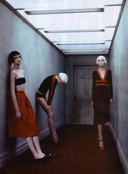 lelaid:  Vlada Roslyakova, Solange Wilvert &amp; Lily Donaldson in Performance for Vogue Paris, August 2005 Shot by Steven Klein Styled by Marie-Amélie Sauvé