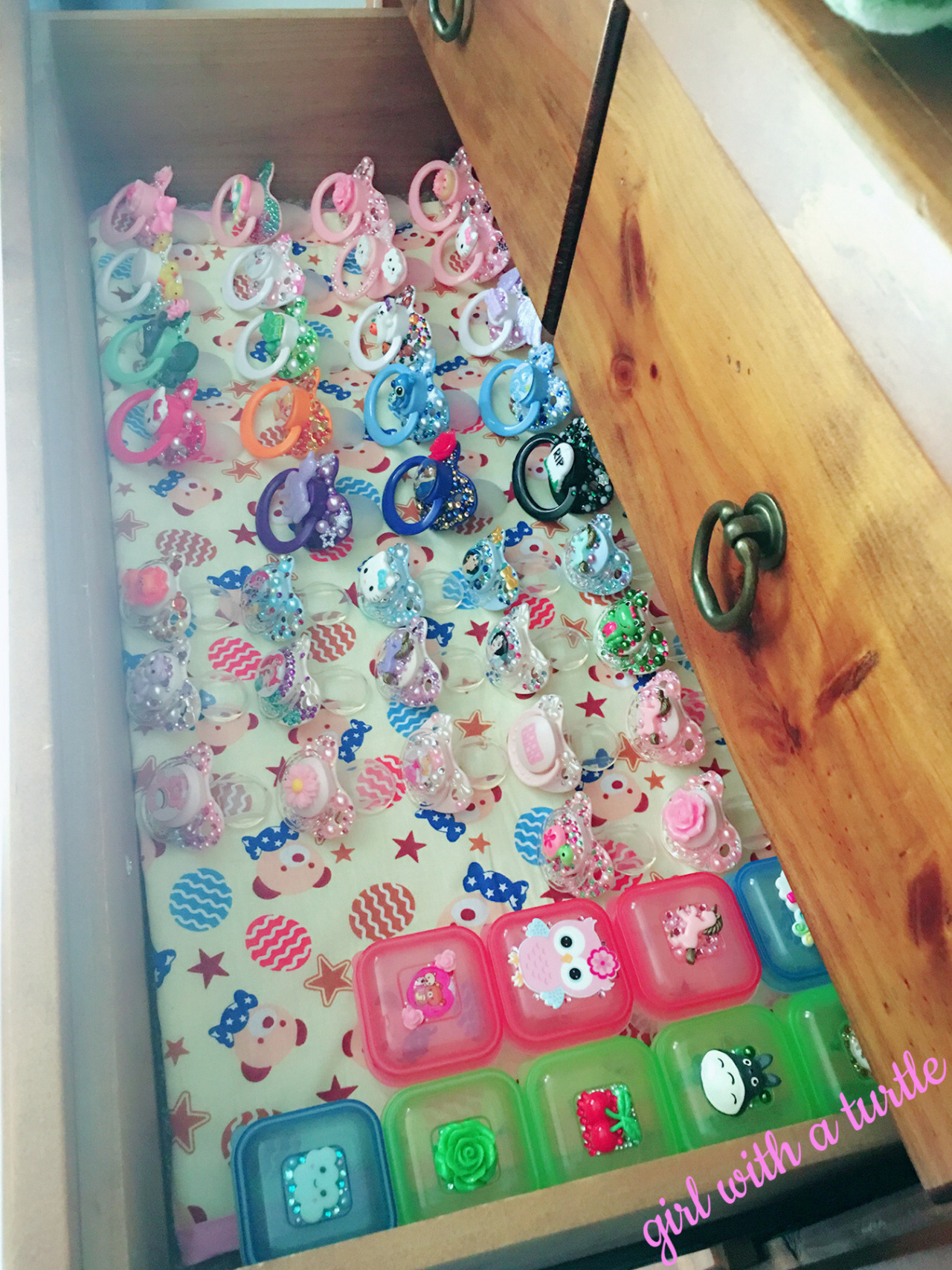 girlwithaturtle:  Daddy organised my paci drawer for me a couple of weeks ago!! ☺️