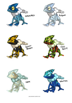 myiudraws:  frogadier variation - doing these