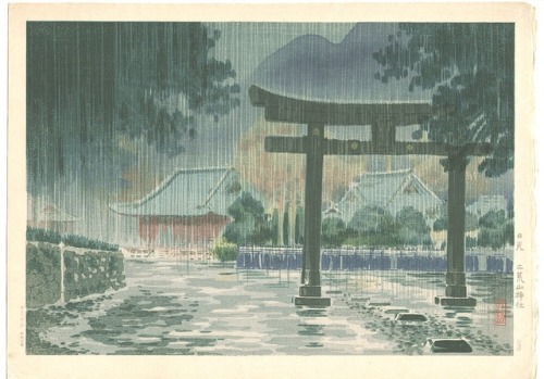 Artist: Tsuchiya Kōitsu (1870-1949) - 土屋光逸, Title: Nikko Futarasan Shrine - 日光二荒山神社, Date: 1930s (th