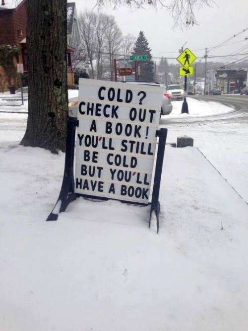 thedobermutt: the-honey-dukes: These librarians sure as hell do have some sense of humour … @