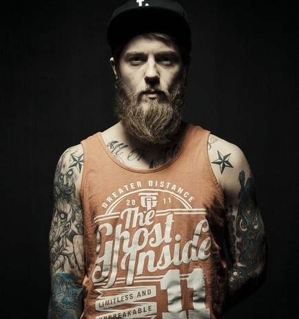 beardbrand:Straight faced and tattooed. 