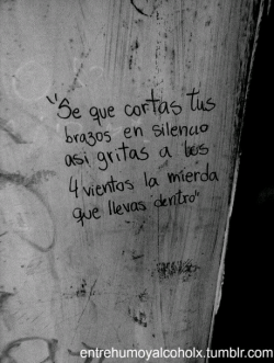 since-i-have-no-feelings:  l0st—and—insecur3:  ”Sientes que nada importa, que la vida es corta y cuando te cortas ni tu te soportas, comprendo a la perfección, toda esa decepción, la desilusión es real porque no es una ilusión” &lt;3