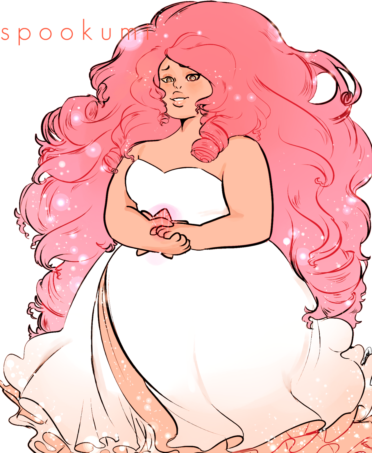 spookumi:  decided to spend the last couple hours redrawing an old rose quartz drawing