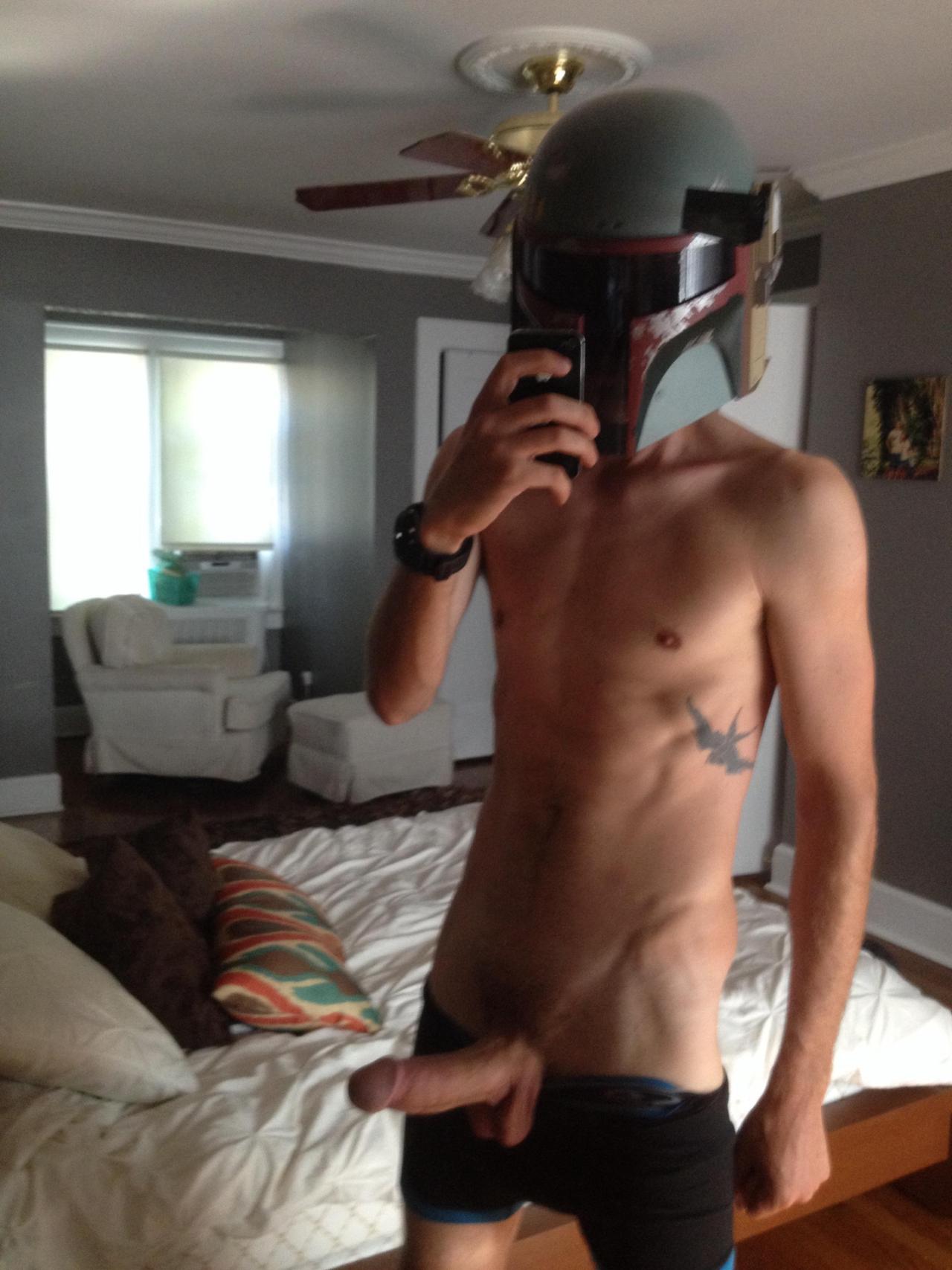 itsflyinglikeadragon:  He found the helmet lying around and wondered why someone