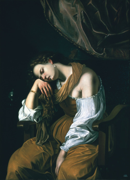 artfoli - Mary Magdalene as the Melancholy, c. 1622, by Artemisia...