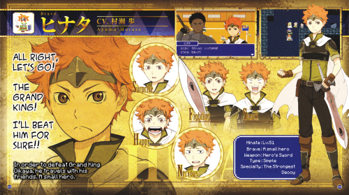 kurootetsunya:Haikyuu Quest profiles and weapons from ハイキュー！！繋げ！頂の景色 3DS game (Limited Edition)I fin