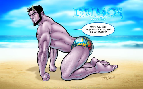 Here’s some DEIMOS wallpaper for your computer screen!! XDDEIMOS loves the beach, but he needs help 