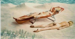 artbeautypaintings:  Twin bathers - Ted Seth Jacobs 