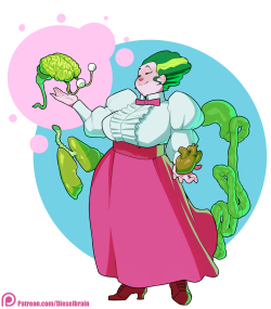 dieselbrain:  This month’s patron choice vote had my patrons ask me to design 3 different witches, with uncommon themes. So the first one up is Doctor Witch! She’s a master of biological magic and healing!  ★ ★ ★  If you like this and my other