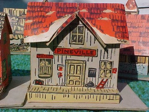 nopenothanks:WWII cardboard Putz houses(Colmor “Printies”)Source