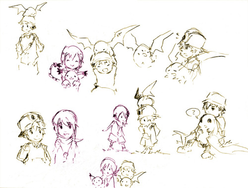 garmmy:digimon adventure (mostly) doodles